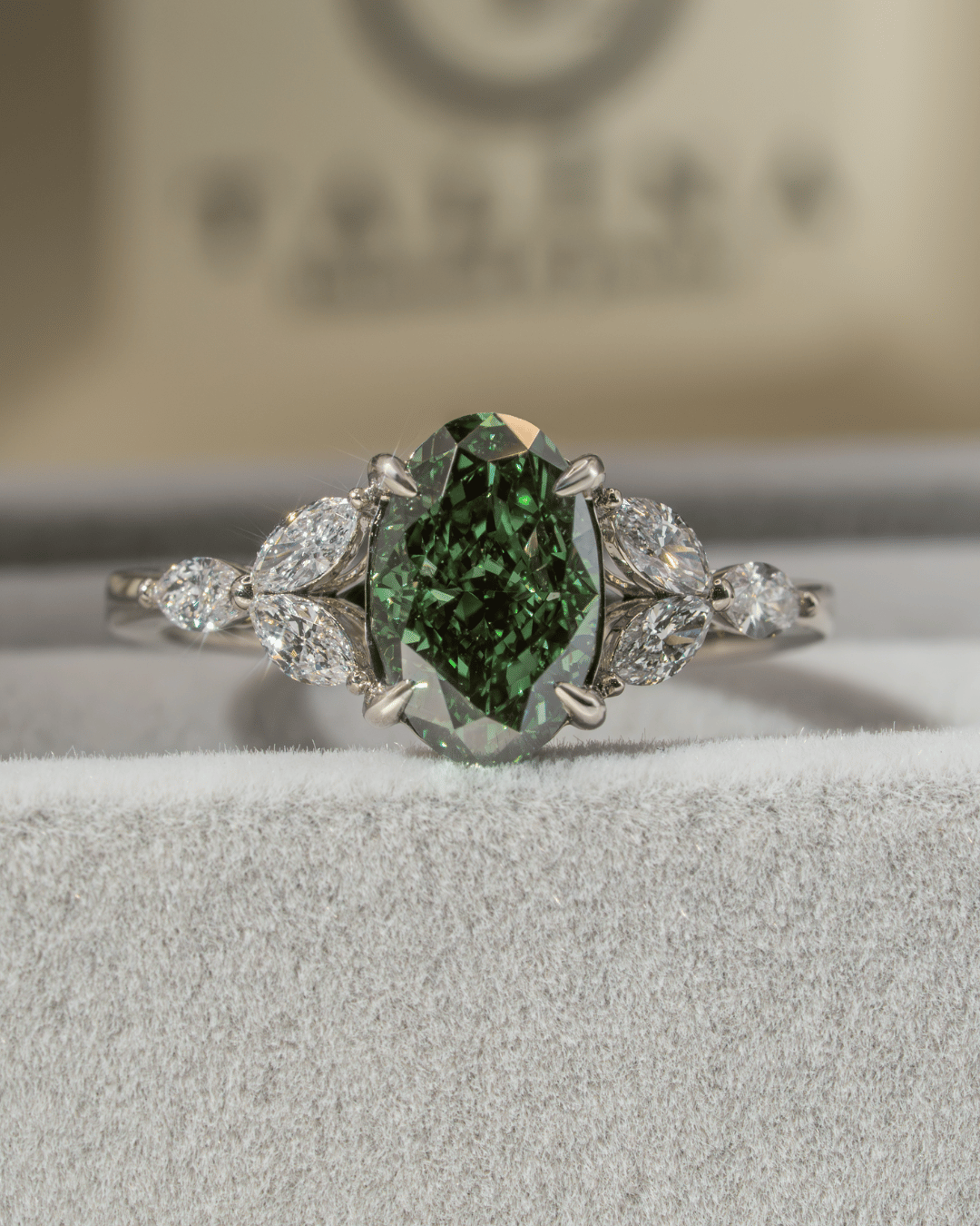 2ct Green Oval Lab-grown Diamond